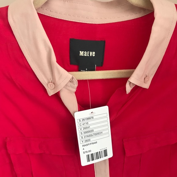 NWT Anthro Maeve Silk Button Up | 4 - Picture 5 of 7